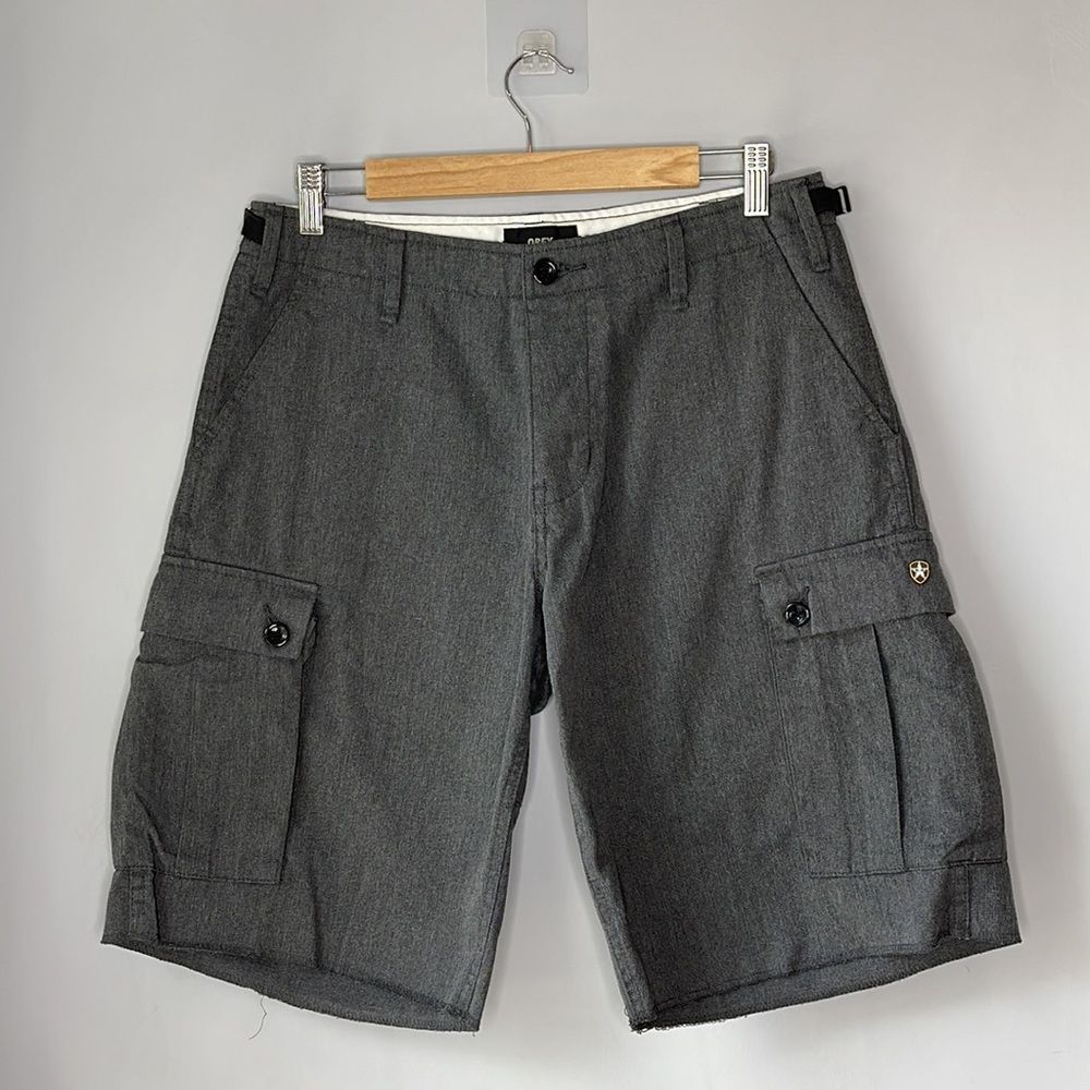 Obey Men's Charcoal Gray Cargo Shorts
